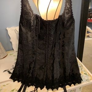 Black Sexy Corset Costume Halloween Size 38